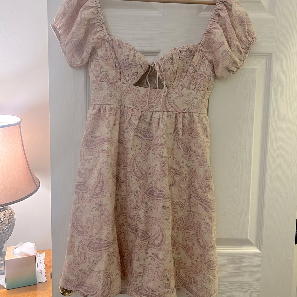 Paisley print smocked mini🌸